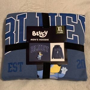 Bluey Blue XL Hooded Sweatshirt